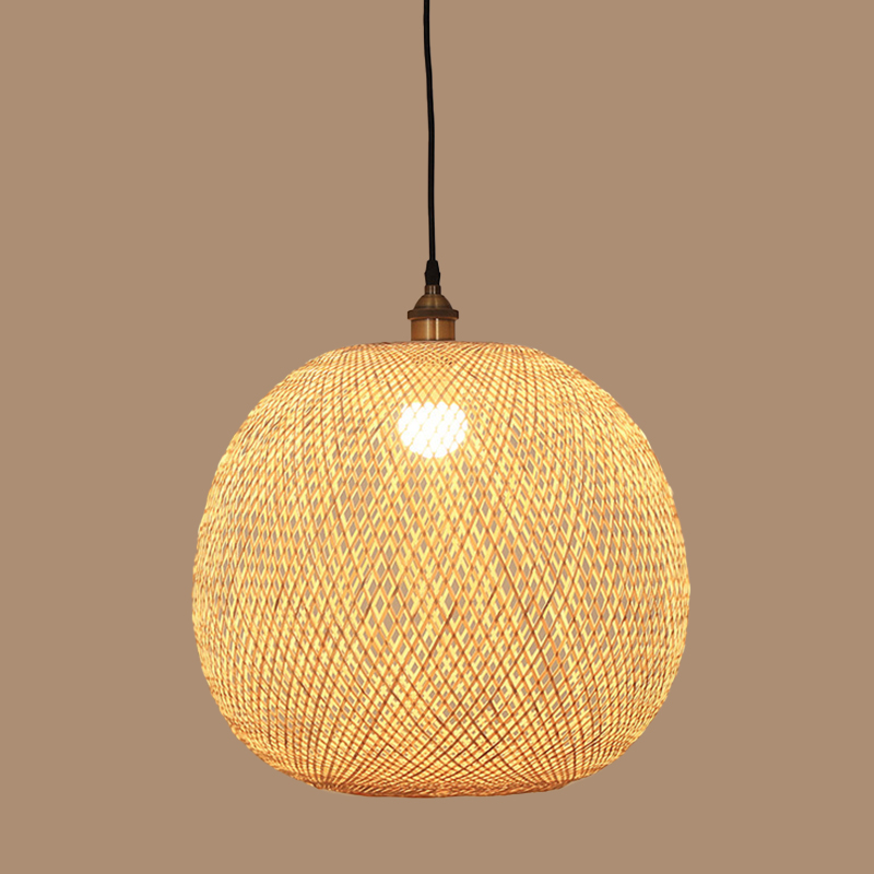 Handwoven Globe Rattan Pendant Light