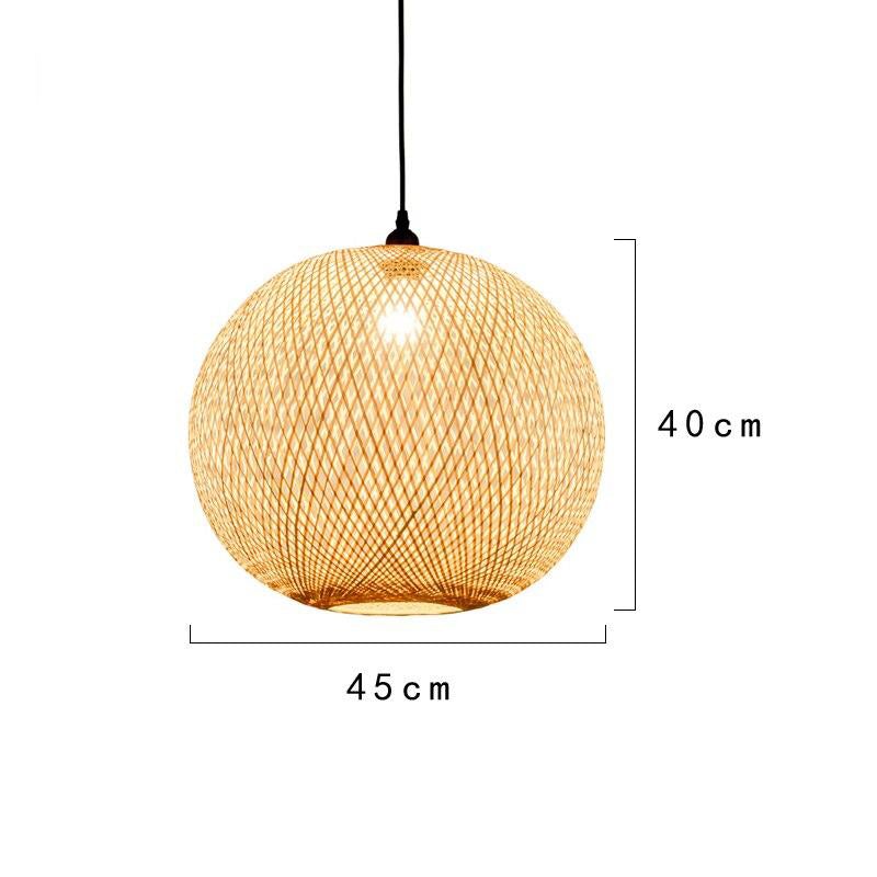 Handwoven Globe Rattan Pendant Light - Image 4