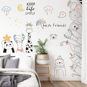 Kids Zoo Animal Wall Decal for Nursery